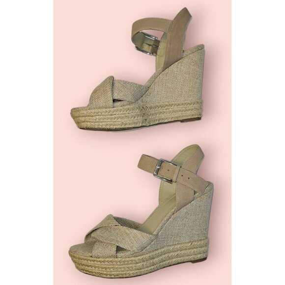 Guess Women Brown Wedge HEELS 7.5 M 5" - Picture 6 of 13